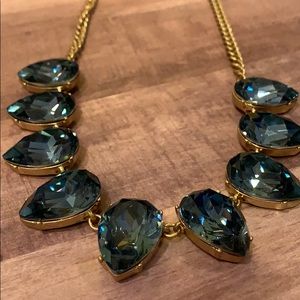 J. Crew blue teardrop faceted necklace
